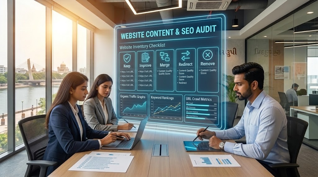 Website content and SEO audit before redesign