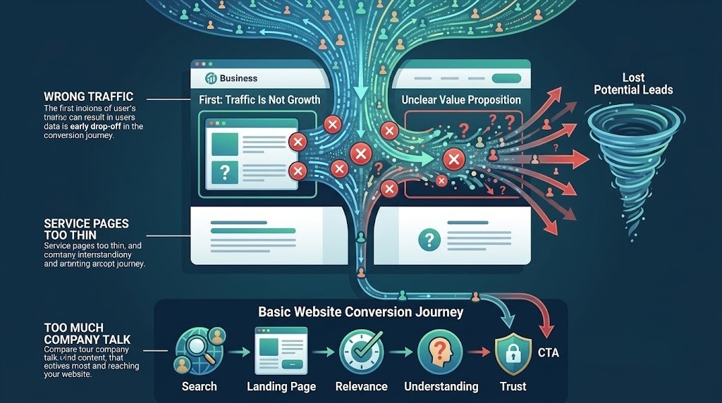 Website getting traffic but not generating enquiries